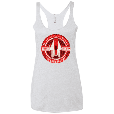 T-Shirts Heather White / X-Small A-Wing Women's Triblend Racerback Tank