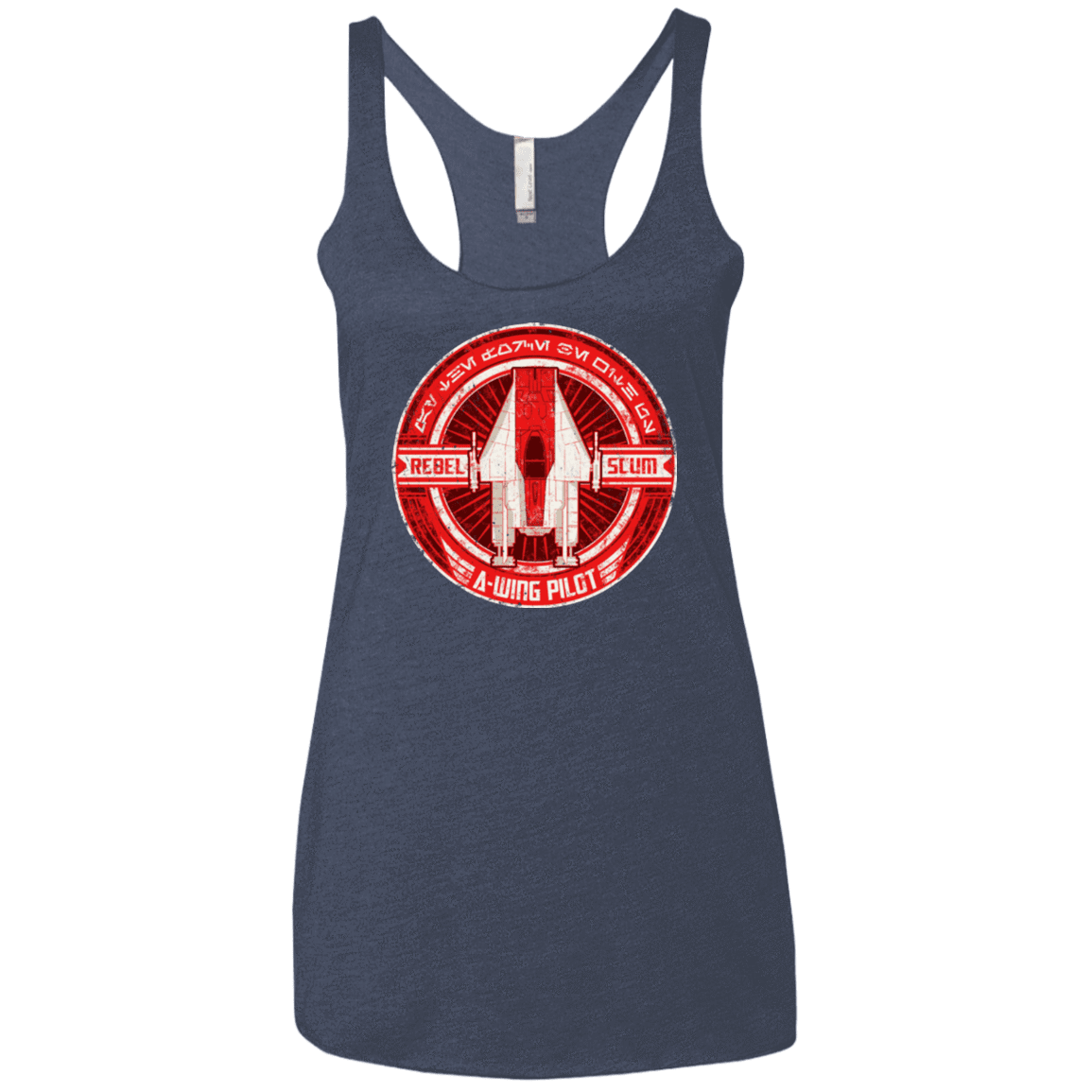T-Shirts Vintage Navy / X-Small A-Wing Women's Triblend Racerback Tank