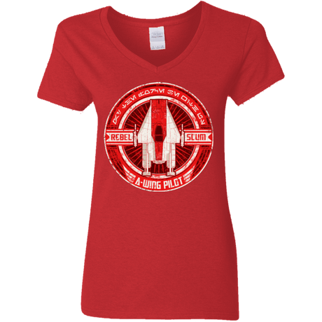 T-Shirts Red / S A-Wing Women's V-Neck T-Shirt