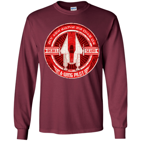 T-Shirts Maroon / YS A-Wing Youth Long Sleeve T-Shirt