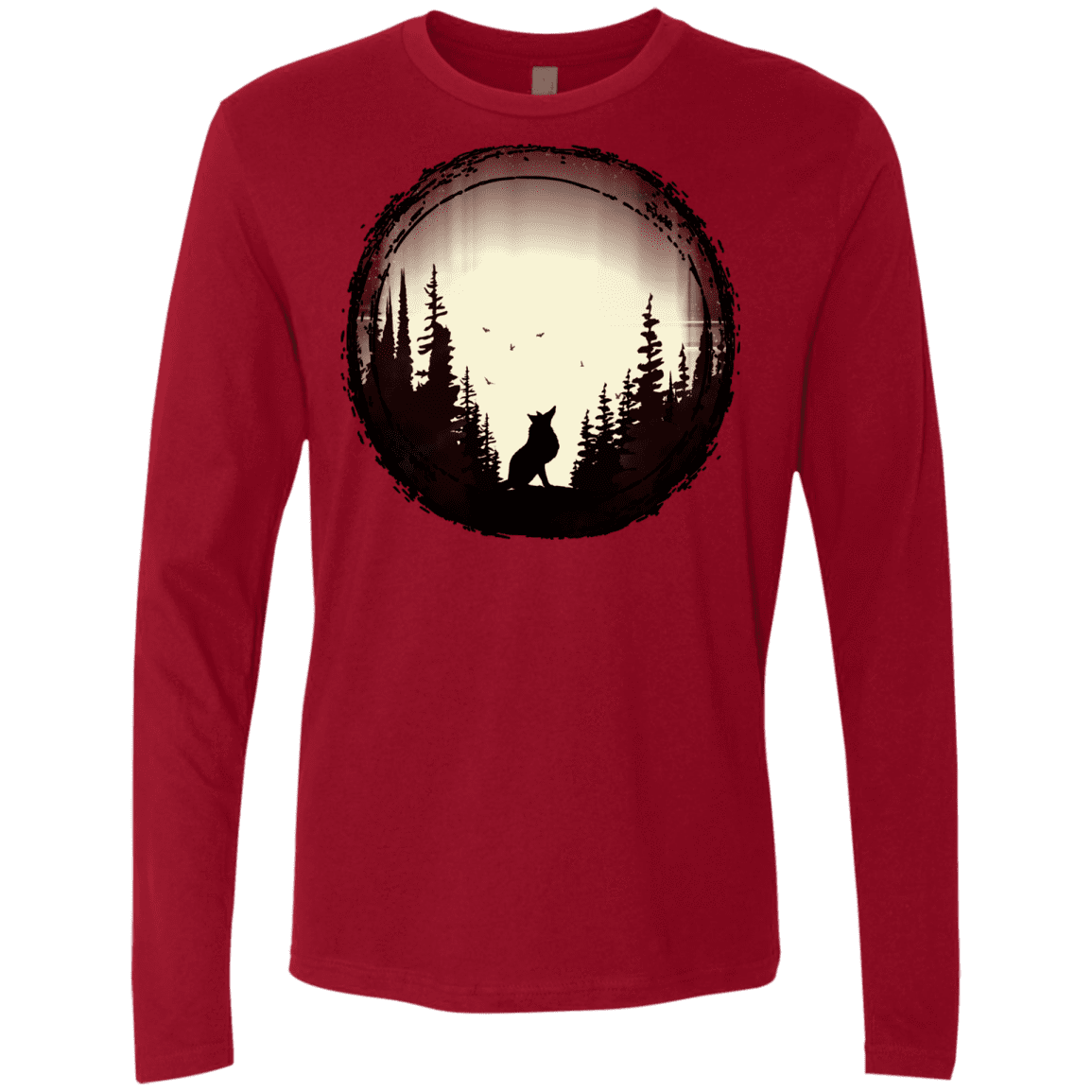 T-Shirts Cardinal / S A Wolf's Life Men's Premium Long Sleeve