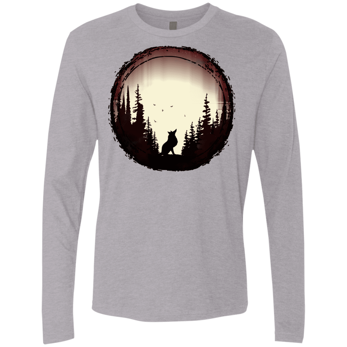 T-Shirts Heather Grey / S A Wolf's Life Men's Premium Long Sleeve