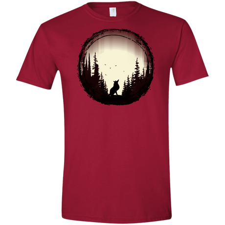 T-Shirts Cardinal Red / S A Wolf's Life Men's Semi-Fitted Softstyle