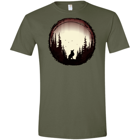 T-Shirts Military Green / S A Wolf's Life Men's Semi-Fitted Softstyle