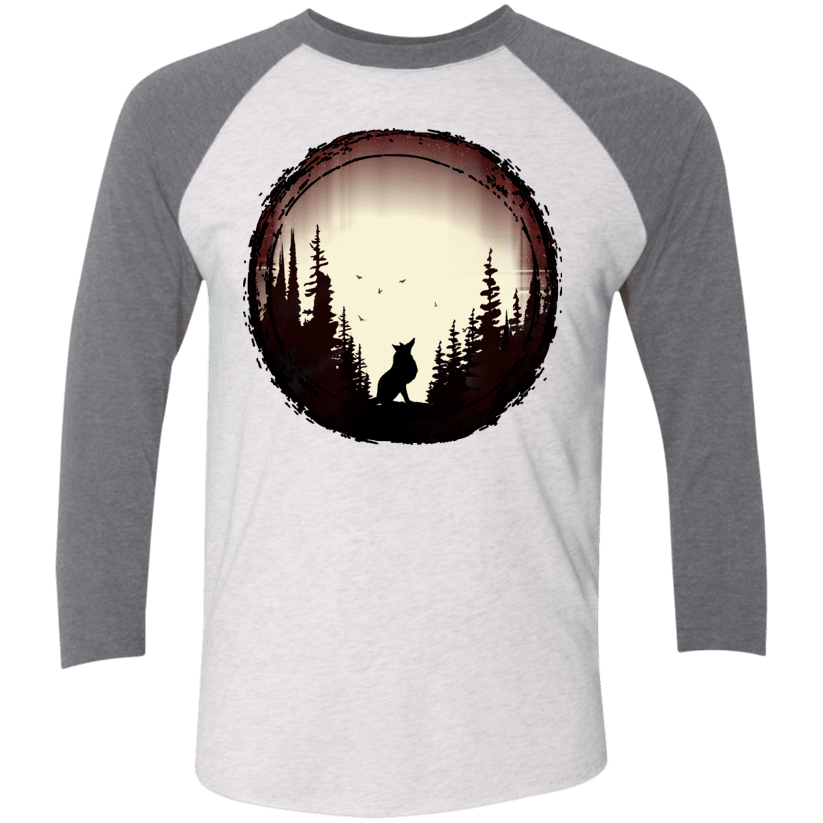 T-Shirts Heather White/Premium Heather / X-Small A Wolf's Life Men's Triblend 3/4 Sleeve