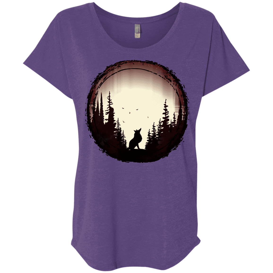 T-Shirts Purple Rush / X-Small A Wolf's Life Triblend Dolman Sleeve