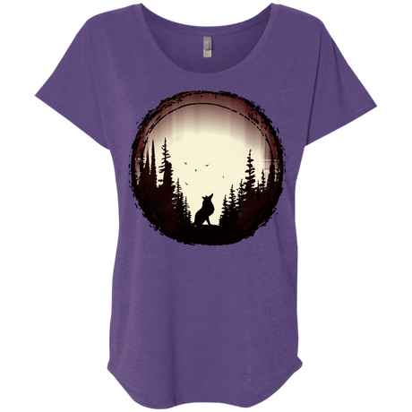 T-Shirts Purple Rush / X-Small A Wolf's Life Triblend Dolman Sleeve