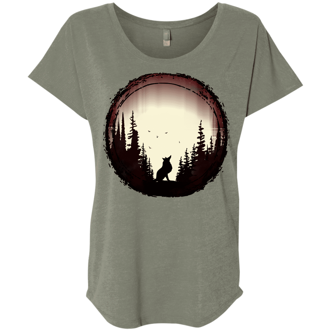 T-Shirts Venetian Grey / X-Small A Wolf's Life Triblend Dolman Sleeve