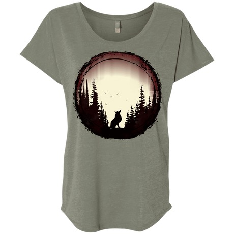 T-Shirts Venetian Grey / X-Small A Wolf's Life Triblend Dolman Sleeve