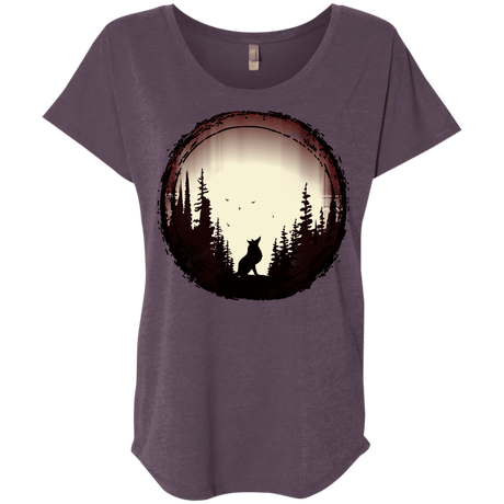 T-Shirts Vintage Purple / X-Small A Wolf's Life Triblend Dolman Sleeve