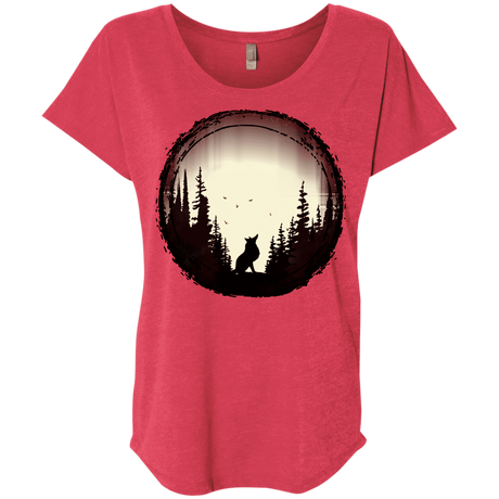 T-Shirts Vintage Red / X-Small A Wolf's Life Triblend Dolman Sleeve
