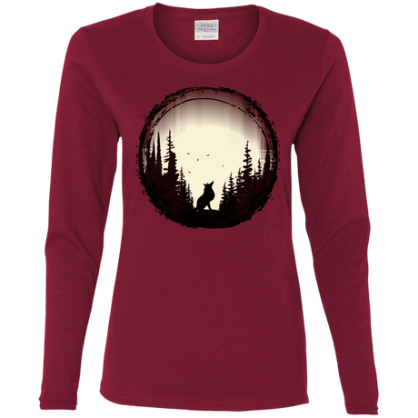 T-Shirts Cardinal / S A Wolf's Life Women's Long Sleeve T-Shirt