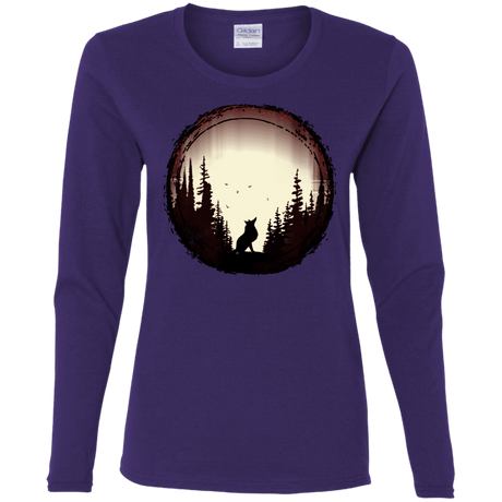 T-Shirts Purple / S A Wolf's Life Women's Long Sleeve T-Shirt