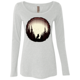 T-Shirts Heather White / S A Wolf's Life Women's Triblend Long Sleeve Shirt