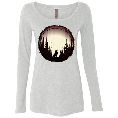 T-Shirts Heather White / S A Wolf's Life Women's Triblend Long Sleeve Shirt