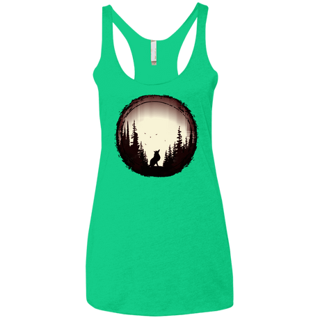 T-Shirts Envy / X-Small A Wolf's Life Women's Triblend Racerback Tank