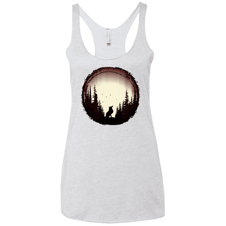 T-Shirts Heather White / X-Small A Wolf's Life Women's Triblend Racerback Tank