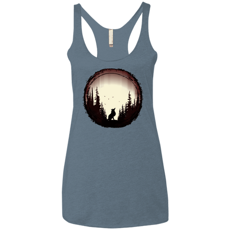 T-Shirts Indigo / X-Small A Wolf's Life Women's Triblend Racerback Tank