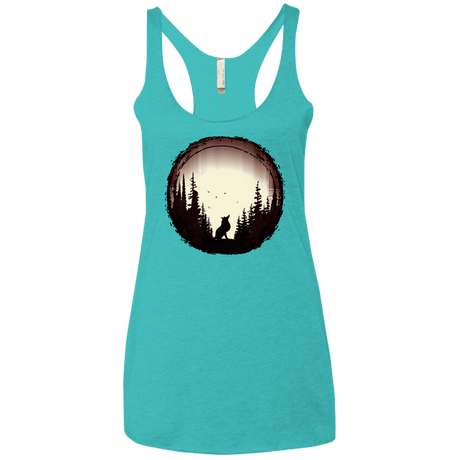 T-Shirts Tahiti Blue / X-Small A Wolf's Life Women's Triblend Racerback Tank