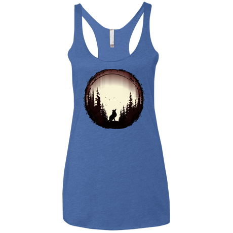 T-Shirts Vintage Royal / X-Small A Wolf's Life Women's Triblend Racerback Tank