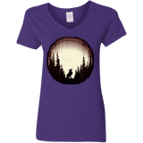 T-Shirts Purple / S A Wolf's Life Women's V-Neck T-Shirt