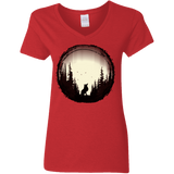 T-Shirts Red / S A Wolf's Life Women's V-Neck T-Shirt