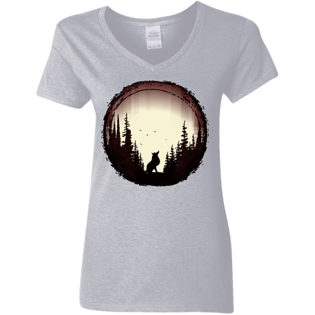 T-Shirts Sport Grey / S A Wolf's Life Women's V-Neck T-Shirt