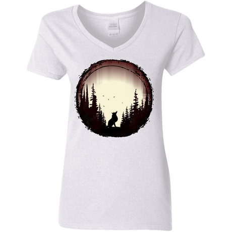 T-Shirts White / S A Wolf's Life Women's V-Neck T-Shirt