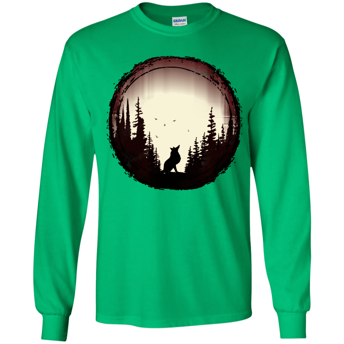 T-Shirts Irish Green / YS A Wolf's Life Youth Long Sleeve T-Shirt