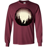 T-Shirts Maroon / YS A Wolf's Life Youth Long Sleeve T-Shirt