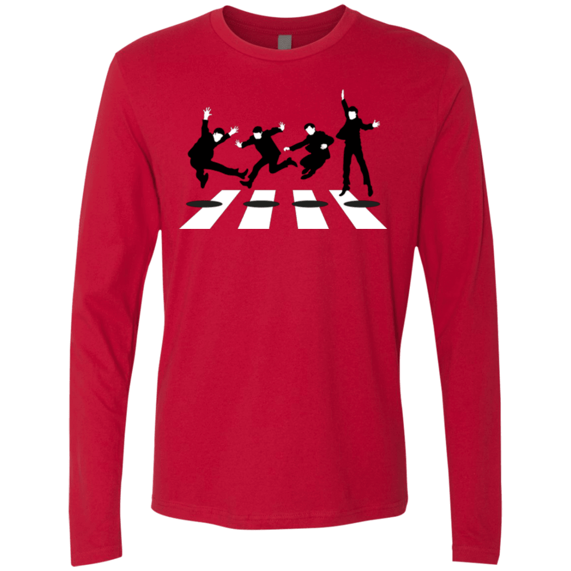 T-Shirts Red / Small Abbey Jump Men's Premium Long Sleeve