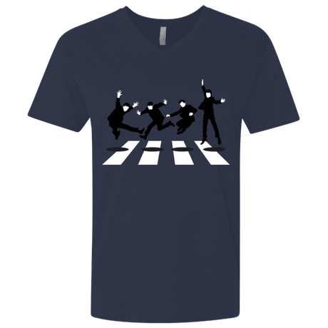 T-Shirts Midnight Navy / X-Small Abbey Jump Men's Premium V-Neck