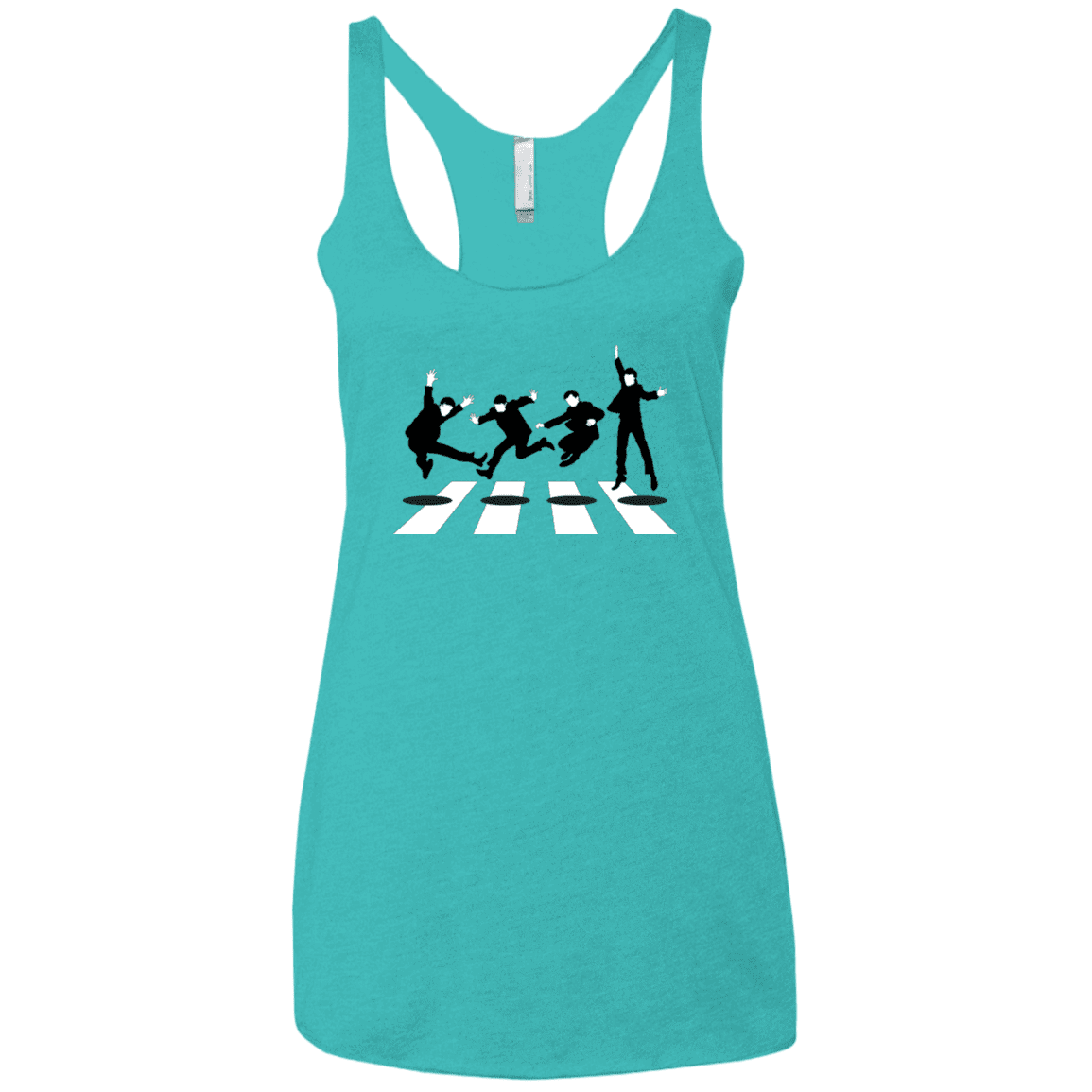 T-Shirts Tahiti Blue / X-Small Abbey Jump Women's Triblend Racerback Tank