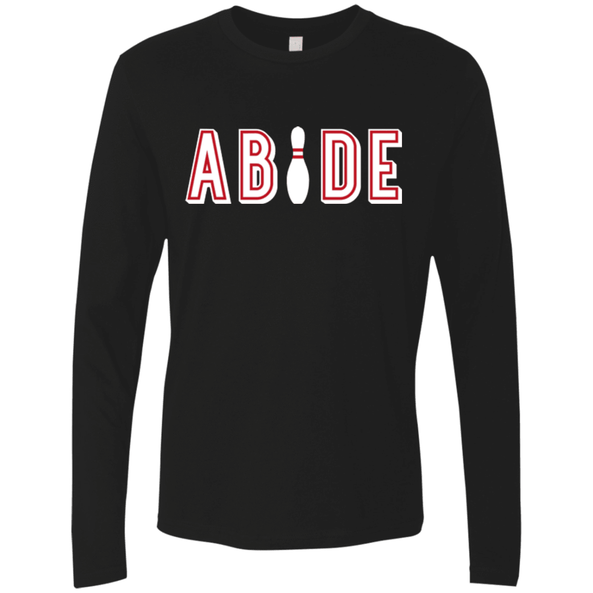 Abide The Dude Big Lebowski Men's Premium Long Sleeve