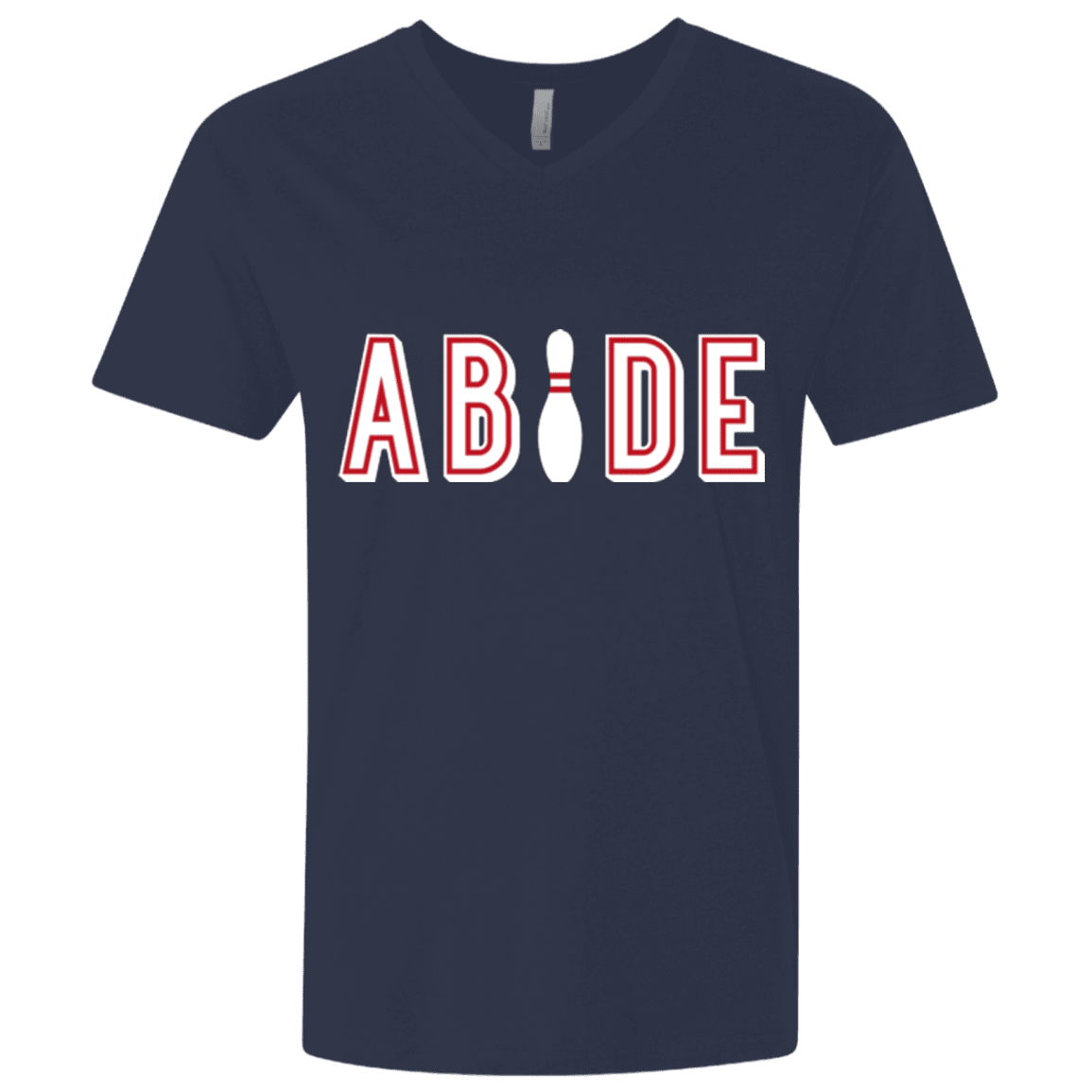 T-Shirts Midnight Navy / X-Small Abide The Dude Big Lebowski Men's Premium V-Neck