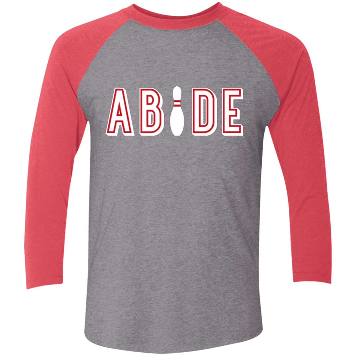 T-Shirts Premium Heather/Vintage Red / X-Small Abide The Dude Big Lebowski Men's Triblend 3/4 Sleeve