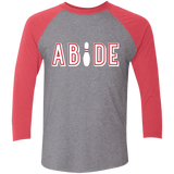 T-Shirts Premium Heather/Vintage Red / X-Small Abide The Dude Big Lebowski Men's Triblend 3/4 Sleeve