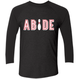 T-Shirts Vintage Black/Vintage Black / X-Small Abide The Dude Big Lebowski Men's Triblend 3/4 Sleeve