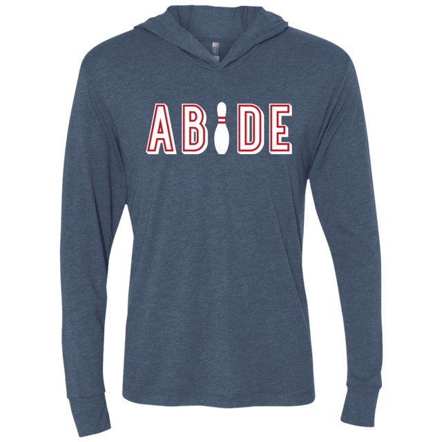 T-Shirts Indigo / X-Small Abide The Dude Big Lebowski Triblend Long Sleeve Hoodie Tee