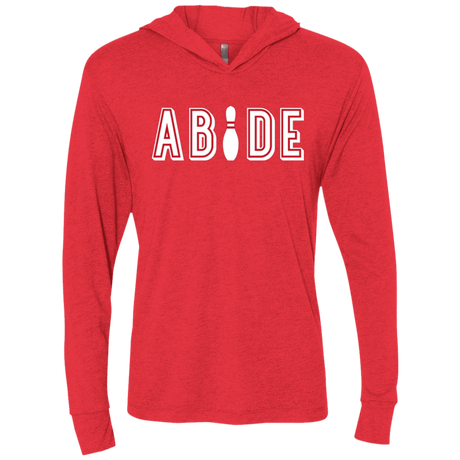 T-Shirts Vintage Red / X-Small Abide The Dude Big Lebowski Triblend Long Sleeve Hoodie Tee