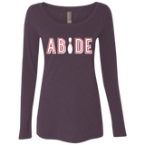 T-Shirts Vintage Purple / Small Abide The Dude Big Lebowski Women's Triblend Long Sleeve Shirt