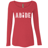 T-Shirts Vintage Red / Small Abide The Dude Big Lebowski Women's Triblend Long Sleeve Shirt