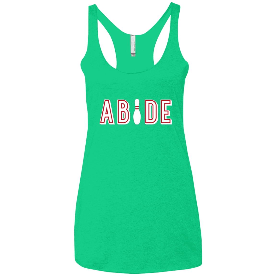 T-Shirts Envy / X-Small Abide The Dude Big Lebowski Women's Triblend Racerback Tank