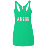 T-Shirts Envy / X-Small Abide The Dude Big Lebowski Women's Triblend Racerback Tank