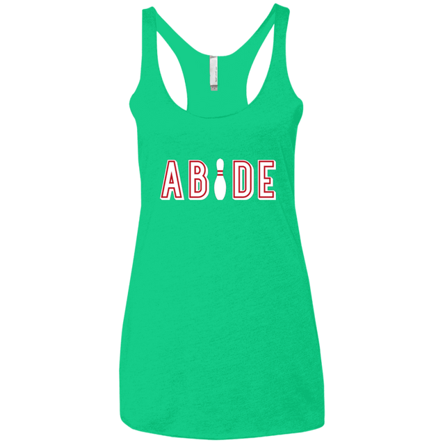 T-Shirts Envy / X-Small Abide The Dude Big Lebowski Women's Triblend Racerback Tank