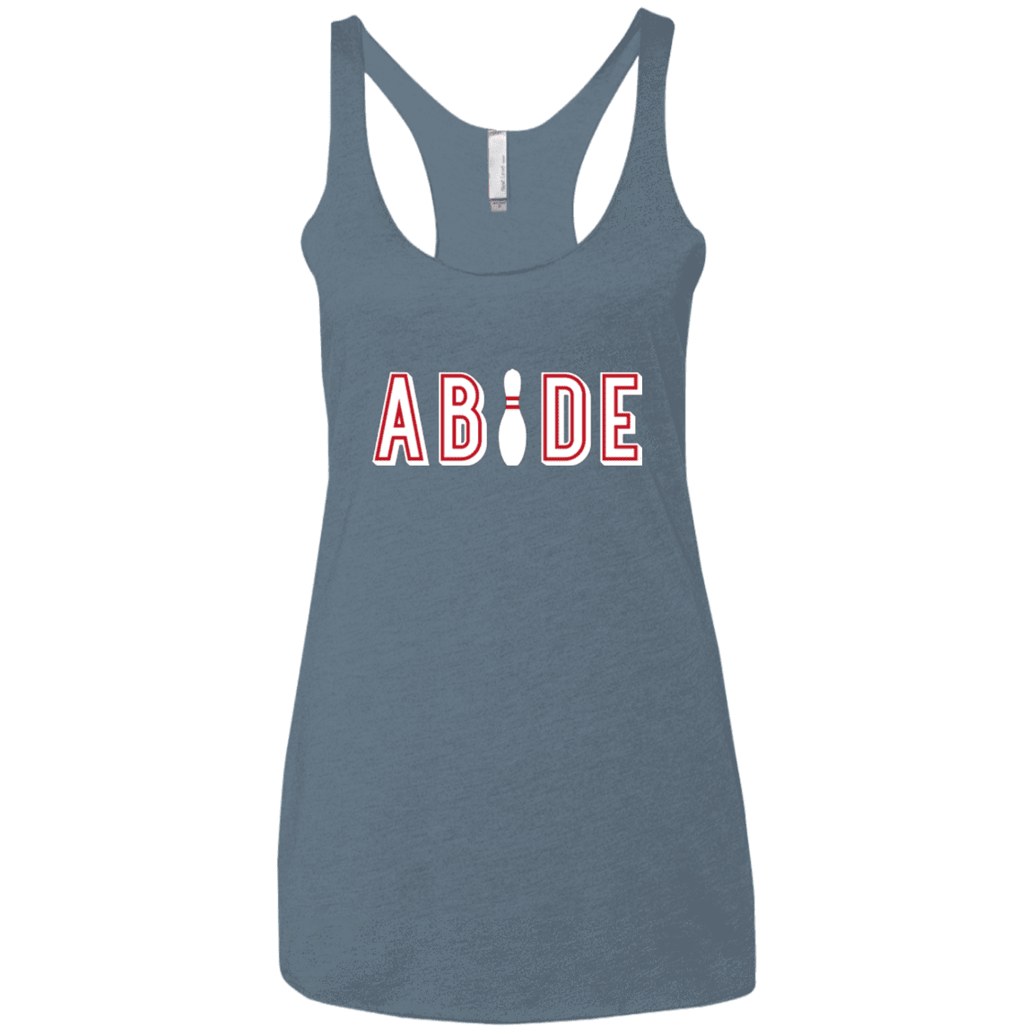 T-Shirts Indigo / X-Small Abide The Dude Big Lebowski Women's Triblend Racerback Tank