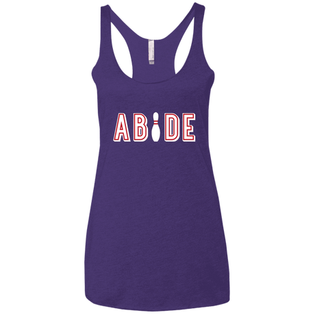 T-Shirts Purple Rush / X-Small Abide The Dude Big Lebowski Women's Triblend Racerback Tank
