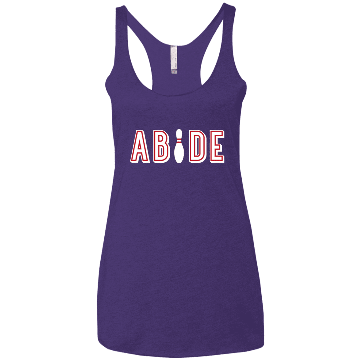 T-Shirts Purple Rush / X-Small Abide The Dude Big Lebowski Women's Triblend Racerback Tank