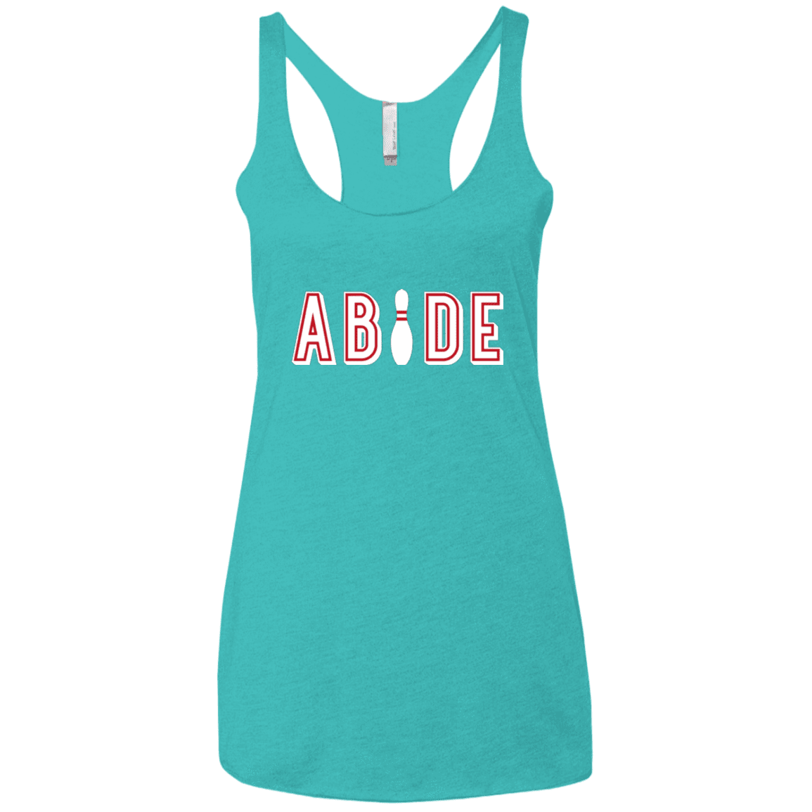 T-Shirts Tahiti Blue / X-Small Abide The Dude Big Lebowski Women's Triblend Racerback Tank