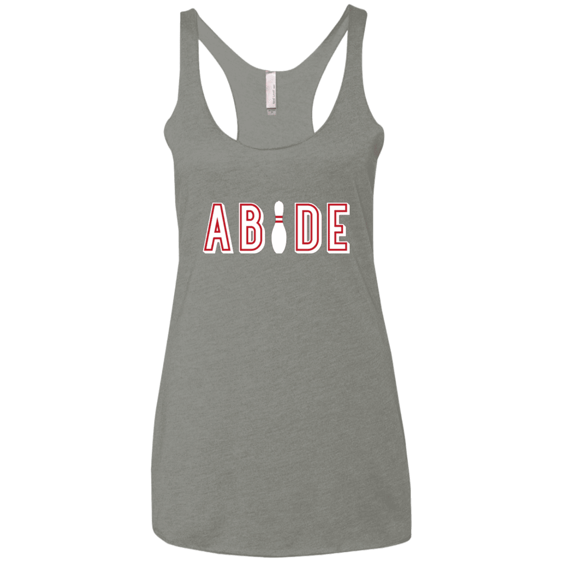 T-Shirts Venetian Grey / X-Small Abide The Dude Big Lebowski Women's Triblend Racerback Tank